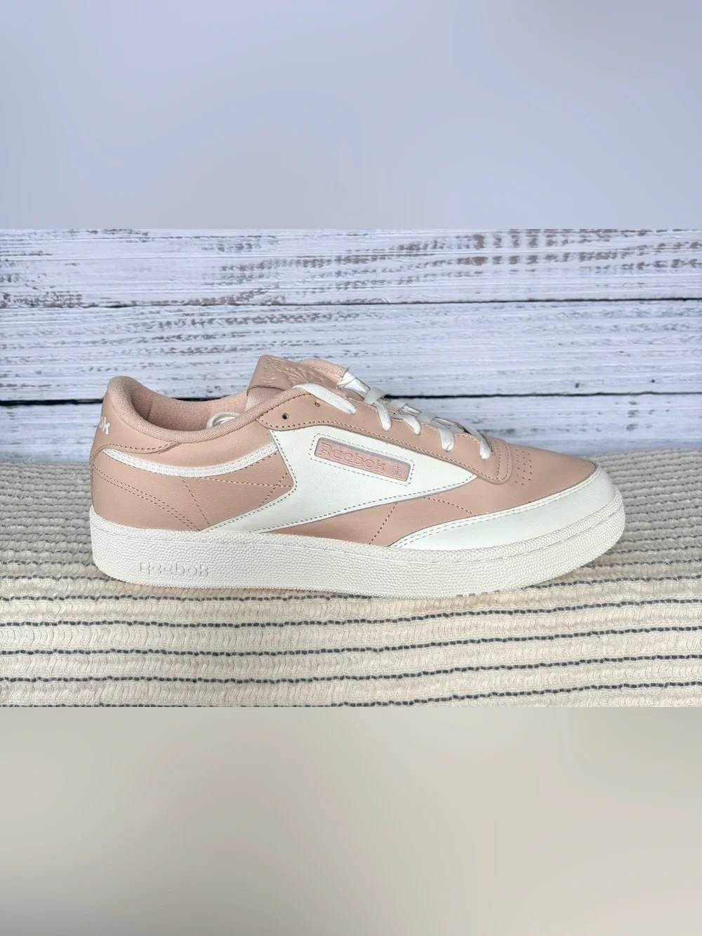 Reebok Club C 85 Tennis Sneakers Pink White Leather NWOB Men’s 12